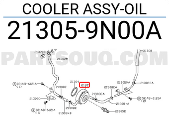 Nissan 213059N00A COOLER ASSY-OIL