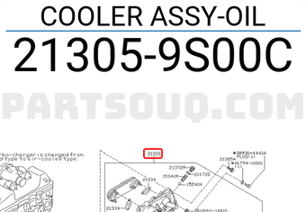 Nissan 213059S00C COOLER ASSY-OIL