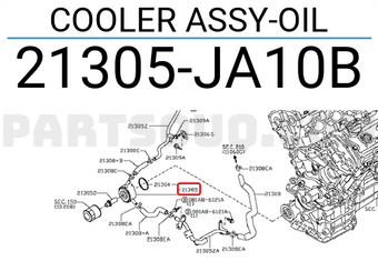 Nissan 21305JA10B COOLER ASSY-OIL