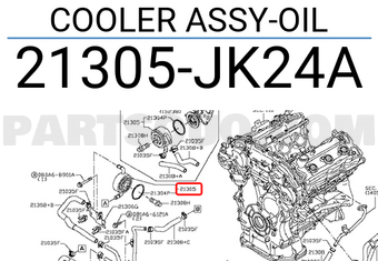 Nissan 21305JK24A COOLER ASSY-OIL