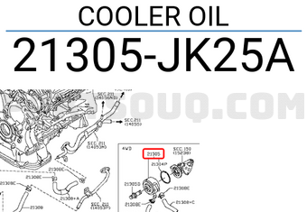Nissan 21305JK25A COOLER OIL