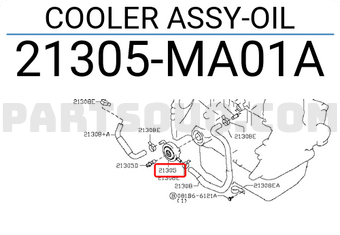 Nissan 21305MA01A COOLER ASSY-OIL
