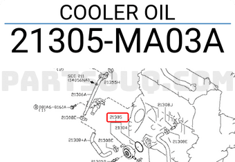 Nissan 21305MA03A COOLER OIL