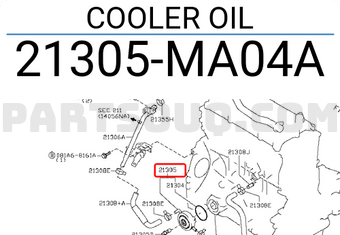 Nissan 21305MA04A COOLER OIL