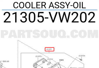 Nissan 21305VW202 COOLER ASSY-OIL