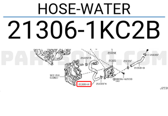 Nissan 213061KC2B HOSE-WATER