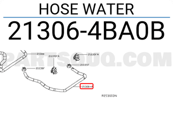 Nissan 213064BA0B HOSE WATER