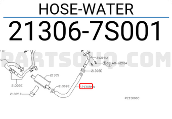 Nissan 213067S001 HOSE-WATER