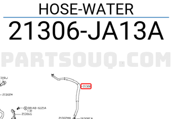 Nissan 21306JA13A HOSE-WATER