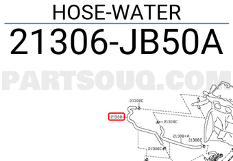 Nissan 21306JB50A HOSE-WATER