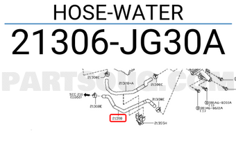 Nissan 21306JG30A HOSE-WATER