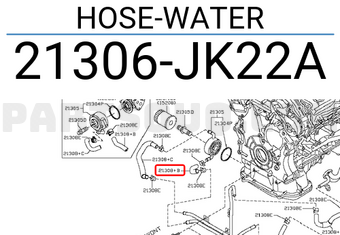 Nissan 21306JK22A HOSE-WATER