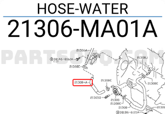 Nissan 21306MA01A HOSE-WATER