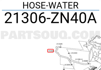Nissan 21306ZN40A HOSE-WATER