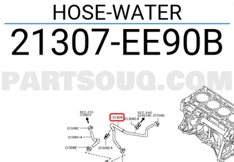 Nissan 21307EE90B HOSE-WATER