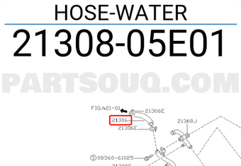Nissan 2130805E01 HOSE-WATER