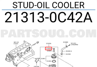 Nissan 213130C42A STUD-OIL COOLER