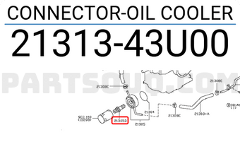 Nissan 2131343U00 CONNECTOR-OIL COOLER