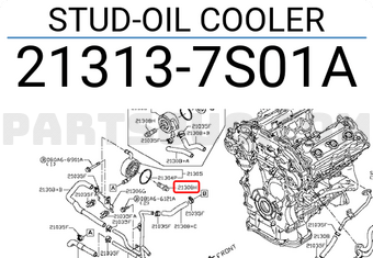 Nissan 213137S01A STUD-OIL COOLER