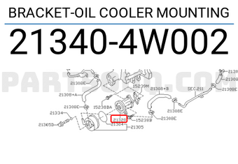 Nissan 213404W002 BRACKET-OIL COOLER MOUNTING