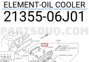 Nissan 2135506J01 ELEMENT-OIL COOLER