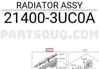 Nissan 214003UC0A RADIATOR ASSY