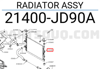 Nissan 21400JD90A RADIATOR ASSY
