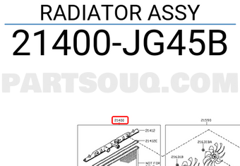 Nissan 21400JG45B RADIATOR ASSY