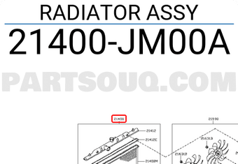 Nissan 21400JM00A RADIATOR ASSY