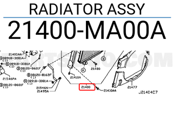 Nissan 21400MA00A RADIATOR ASSY