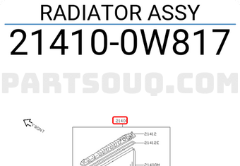 Nissan 214100W817 RADIATOR ASSY