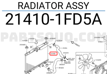Nissan 214101FD5A RADIATOR ASSY