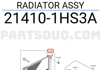 Nissan 214101HS3A RADIATOR ASSY