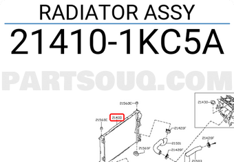 Nissan 214101KC5A RADIATOR ASSY