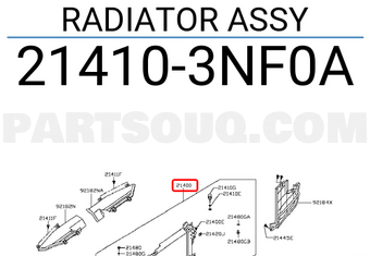 Nissan 214103NF0A RADIATOR ASSY