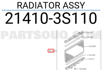 Nissan 214103S110 RADIATOR ASSY