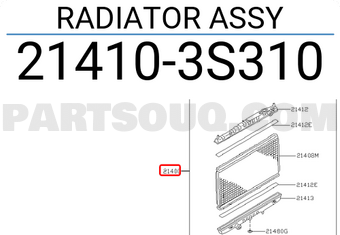 Nissan 214103S310 RADIATOR ASSY