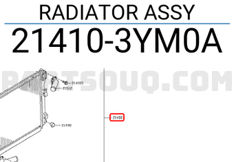 Nissan 214103YM0A RADIATOR ASSY