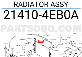 Nissan 214104EB0A RADIATOR ASSY