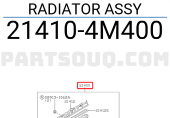 Nissan 214104M400 RADIATOR ASSY