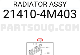 Nissan 214104M403 RADIATOR ASSY
