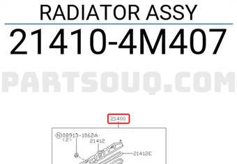 Nissan 214104M407 RADIATOR ASSY