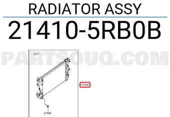 Nissan 214105RB0B RADIATOR ASSY