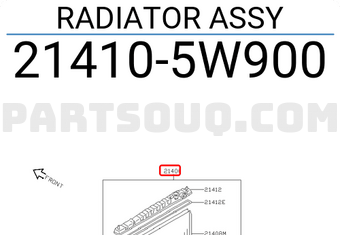 Nissan 214105W900 RADIATOR ASSY
