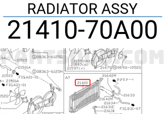 Nissan 2141070A00 RADIATOR ASSY