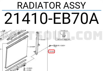 Nissan 21410EB70A RADIATOR ASSY