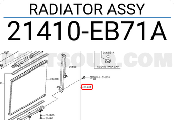 Nissan 21410EB71A RADIATOR ASSY