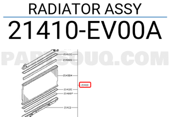 Nissan 21410EV00A RADIATOR ASSY