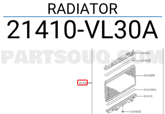 Nissan 21410VL30A RADIATOR