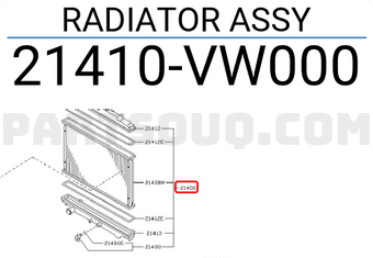 Nissan 21410VW000 RADIATOR ASSY
